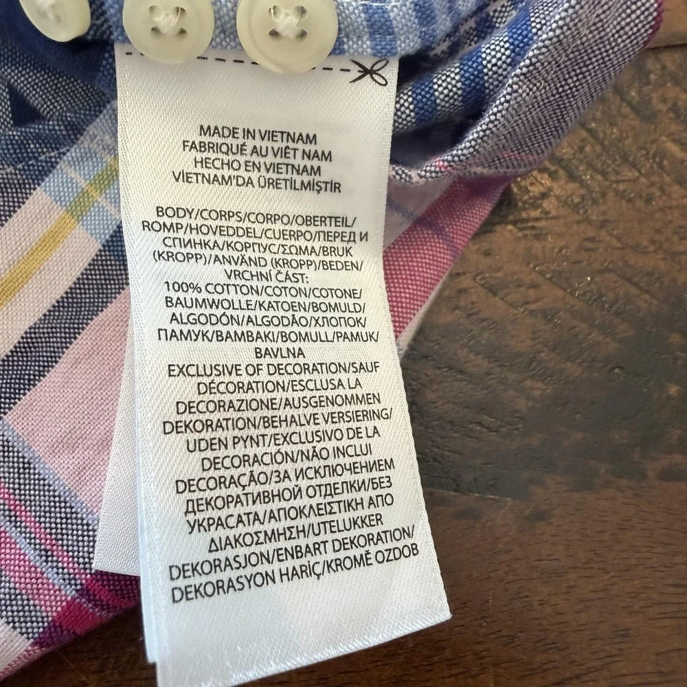 Polo Ralph Lauren Shirt Mens 3XB Multicolor Plaid Long Sleeve Button Down Casual